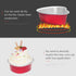 Heart Shaped Cake Pans for Baking with Red Petals, BLVRYVIO 50 Sets Aluminum Cupcake Cups with Lids, 100 ml/ 3.5 Ounces Red Disposable Mini Foil P...