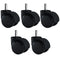 5pcs Chair Wheel, Office Chair Wheel Smooth Heavy Duty Universal Dual Caster Gaming Plastic(Black)...
