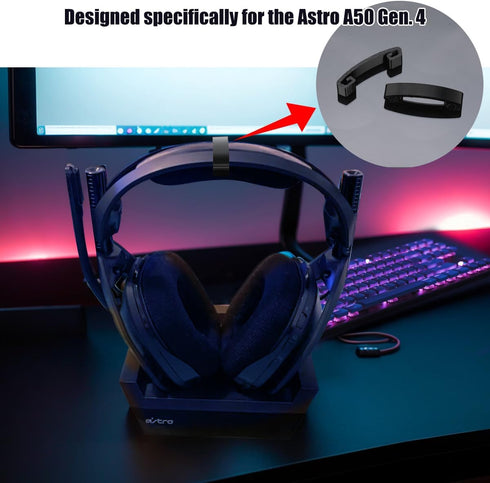 Ultimate TPU Support Brace Clamps Pack of 2,Headband Fix for Astro A50 Gen. 4 and Mod Kit Wireless Gaming Headset (Black)...
