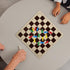 NUOBESTY Wooden Chess Board 48pcs Wooden Chess Pieces Multicolor Checkers Pieces Wooden Pawn Chess Pieces Figurine Pawns Wooden Replacement Chess ...