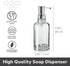 Oggi 12oz Round Glass Lotion and Soap Dispenser for Kitchen or Bath-Clear...