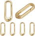 SUNNYCLUE 1 Box 6Pcs O Ring Clips Trigger Spring O Ring Real 18K Gold Plated Brass Spring O Rings Long Thin Oval Purse Ring Clips Spring Snap Hook...