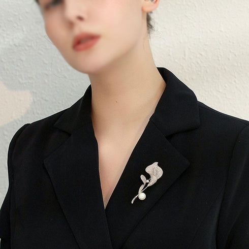 2 Pcs Luxury Temperament Calla Lily Brooch, High-End Women's Corsage Brooch, High-End Exquisite Suit Accessories...