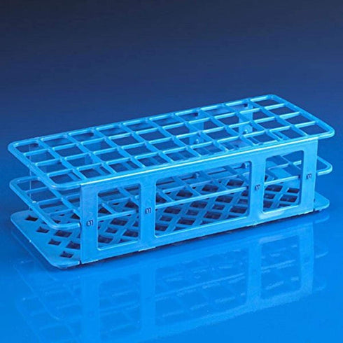 Globe Scientific 456704 Polypropylene Microcentrifuge Tube Rack, 25mm Tube, Blue, 40-Place...