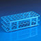 Globe Scientific 456704 Polypropylene Microcentrifuge Tube Rack, 25mm Tube, Blue, 40-Place...