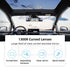 Car Rear View Mirror, 15.1'' Anti-Glare Panoramic Wide Angle Rearview Mirror, Interior Clip-on Extended Mirror, Universal Vehicle Interior Accesso...