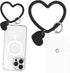 Heart Loop Phone Lanyard, Smart Phone Hand Wrist Lanyard Strap with Key Chain Holder Compatible with Most Smartphones for Cell Phone Case Keys ID ...
