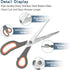 Scissors, 8.5" Scissors All Purpose Comfort Grip Stainless Steel Sharp Scissors for Office School Home Supplies, Right/Left Handed, (6 pack)...