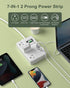 2 Prong Power Strip with USB-C, ROOTOMA 2 Prong to 3 Prong Outlet Adapter, 1080J 2 Prong Surge Protected with 3 Outlet & 4 USB, 3 Prong Adapter 4f...
