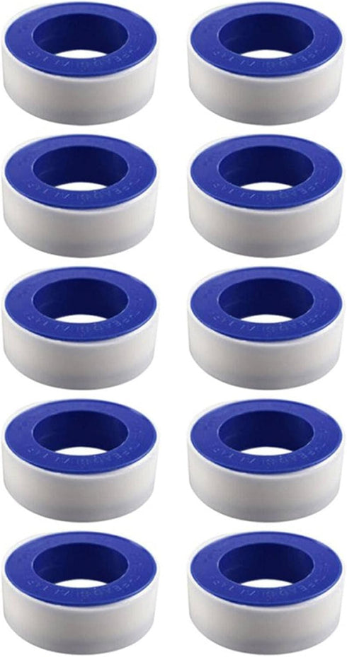 Thread Seal Tape for Plumbers PTFE Pipe Sealant Tape 5 Rolls Teflon Tape for Shower Head Water Pipe 394In Long 5 Or 10pcs...