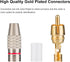 10Pack RCA Male Plug Solder, Gold Audio Video Cable Adapter Connector for Speaker Wire Wall Plate Home Theater Audio Video Receiver Amplifiers and...