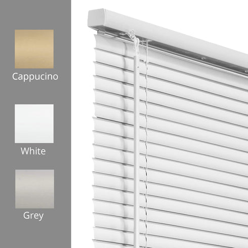 CHICOLOGY Blinds for Windows, Mini Blinds, Window Blinds, Door Blinds, Blinds & Shades, Camper Blinds, Horizontal Window Blinds, White (Commercial...