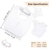 Geyoga 3 Pcs Baptism Bib for Baby Girl Baptism Candle Set Socks Pearl Headband Embroidered White Christening Outfit Bib...