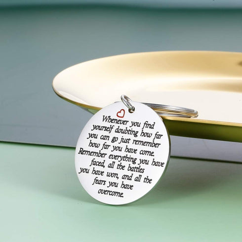 Divorce Gifts for Women Sobriety Sympathy Keychain Cancer Survivor Awareness Strong Gift Birthday Back to School Supplies...