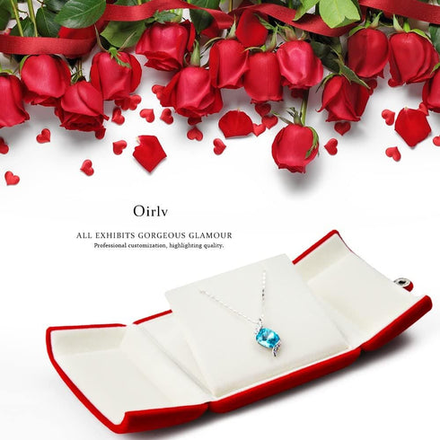 Oirlv Multifunctional Jewelry Box Velvet Pendant Necklace Gift Box Storage Case...