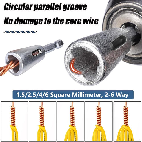2024 New Upgrade 2pcs Wire Twisting Tool for Drill, 1/4" Hex Shank Cable Wire Twister and Stripper for Electricians, Wire Stripping Tool Wire Nut ...