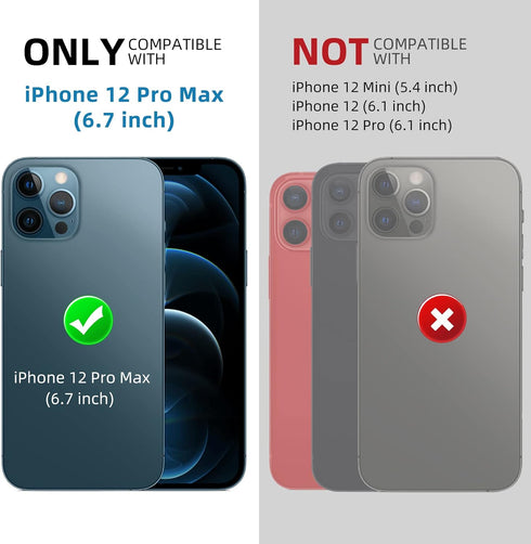 Beasyjoy Case for iPhone 12 Pro Max Waterproof, Metal Heavy Duty Case with Built in Screen Protector, Military Grade Full Body Protective Defender...