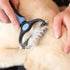 Pet hair remover comb, grooming brush, detangler, hair brush, double-sided blades. Friendly Dog Brush for Shedding & Effective Hair. Shedding Comb...