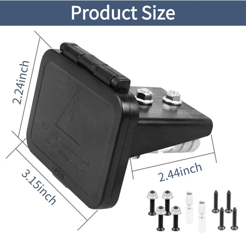 2Pcs 120A Plug Mounting Panel for Anderson Connectors, Mount Bracket Panel Plug with Dust Cover, Battery Quick Connect/Disconnect Connector Mounti...