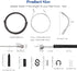 Universal Bike Brake Cable Housing Kit With 1 Set Bicycle Brake Line, 2 Pieces V Bike Brake Noodle Cable Guide Pipe and End Caps accessories for M...