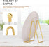LIONWEI LIONWELI Decorative Plate Stand Holder Picture Frame Stand Easel Display Stand Gold...