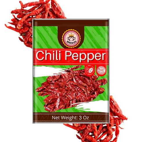 Meekus Whole Dried Sichuan Chili Pepper, Whole Red Chili, Mild, Used in Mexican, Chinese, Thai Dishes, Premium Szechuan Dried Red Chilies for Chil...