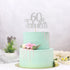 Silver Glitter 60 & Fabulous Cake Topper - 60th Birthday / 60th Anniversary Cake Decoration, 60th Anniversary Party / 60th Birthday Party Decorati...