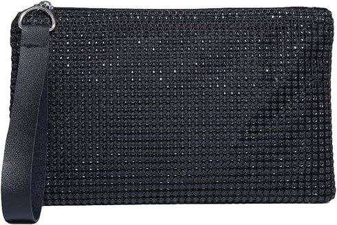 Verdusa Women's Rhinestone Evening Bag Clutch Handbags Glitter Wristlet Purse...