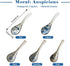 5pcs Asian Soup Spoon, Ceramic Chinese Soup Spoons, Deep Oval Hook Non-slip Japanese Spoons for Rice Ramen Pho Miso Soup Wonton Noodle, Luck and P...