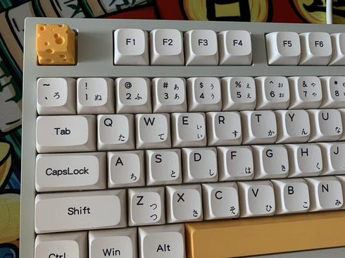 Cheese Keycaps Handmade Customized OEM R4 Resin Keycap for Cherry Mx Gateron Switch Mechanical Keyboard Present Gift...