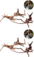 Ipetboom Natural Driftwood for Aquarium - 2pcs Driftwood for Freshwater Aquarium Hamster Water Bottle - Aquarium Decor Spider Wood Freshwater Fish...