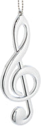 The Bridge Collection 5" Silver Treble Clef Car Charm- Car Ornament- New Driver Gifts- Band & Music Teacher Gift- Band Students- Choir Singers- Fu...