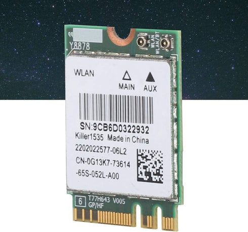 5G 867Mbps Bluetooth 4.1 Wireless Network Card, WiFi Game M.2 NGFF WiFi Wireless Adapter,for Killer Wireless-AC 1535 Dual Band (2.4 GHz 5 GHz) 802...