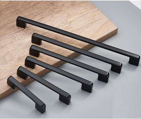 1 Pcs Hole Center 320mm Zinc Alloy Pulls American Simple Matt Black Door Handles, Drawers, Kitchen Cabinets, Doors, Wardrobe Pulls,Furniture Hardw...