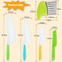 Kids Knife Set 5 Pcs Toddler Safe Knives Plastic Child Friendly Knife with Crinkle Cutter BPA-Free Serrated Edges Kitchen Tools for Real Cooking a...