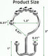 Amazer Shower Curtain Rings, Rust-Resistant Metal Double Shower Hooks for Curtain Rolling Shower Curtain Hooks Rings Shower Rings for Bathroom Sho...