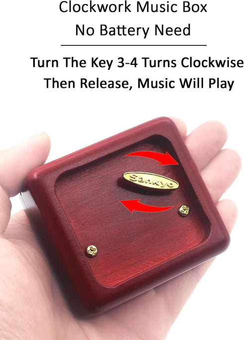 Sinzyo Music Box Vintage Musical Boxs Gift for Birthday Valentine's Day Christmas Day(Wine Red Box)...