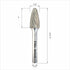 Segomo Tools SF-5, 1/4 Inch Shank, 1 Inch Cutting Length Double Cut Rotary Tungsten Carbide Burr For Grinding, Metal Deburring, Carving, Drilling,...