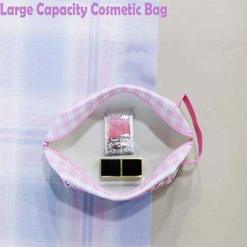 Kawaii Cartoon Travel Cosmetic Bag, Waterproof Large Capacity Cosmetic Pouch, Cute Anime Makeup Bag with Zipper, Foldable Storage Bags Makeup Pouc...