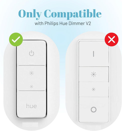 Ultra Slim Hue Remote Holder for Philips Hue Dimmer Switch V2 | Invisible Design Aluminum Remote Holder for Hue Dimmer Switch| Wall Plate Replacem...