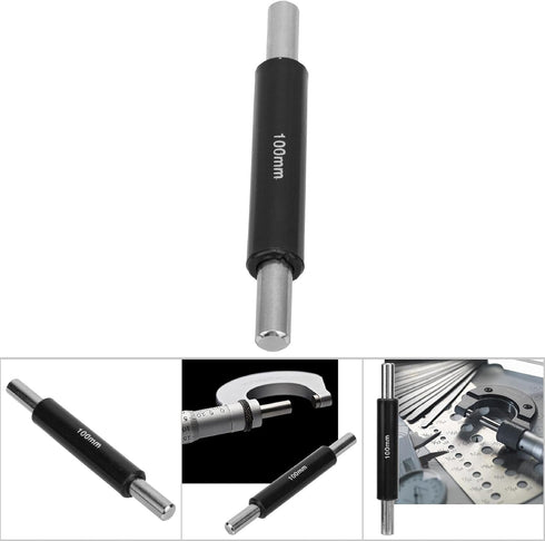 Stainless Steel Calibration Block Rod Bar Professional Standard Caliper Outside Micrometer Calibration Rod for Calibrating Micrometers (100mm)...