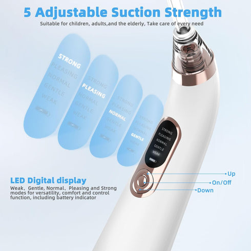 Voraiya Electronic Tonsil Stone Remover Vacuum,10 in 1 Tonsil Stone Removal Kit, 5 Modes Tonsil Stone Cleaner Instant Suction Tool, Easy to Use, F...
