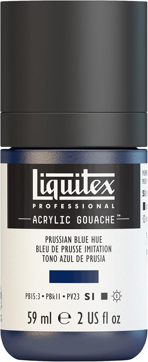 Liquitex Professional Acrylic Gouache, 2-oz (59ml) Bottle, Prussian Blue Hue...
