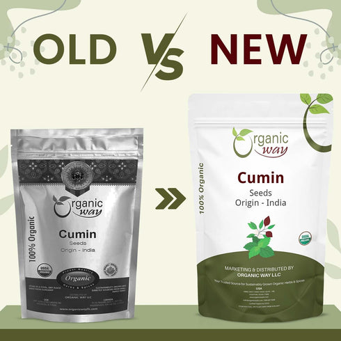 Organic Way Premium Cumin/Jeera Seeds Whole (Cuminum cyminum) - Adds Flavour & Aroma | Organic & Kosher Certified | Raw, Vegan, Non GMO & Gluten F...