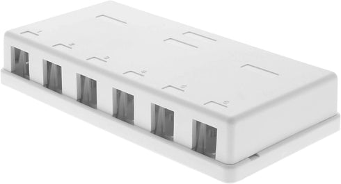 Networx Keystone Jack Surface Mount Boxes (6 Port, White)...