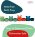 Mold Free Bath Toys - Silicone Bath Toys for Babies 6-12 Months - Non-Toxic Bathtub Toys for Toddlers 1-3 - Infant Bath Toys - 4pc Baby Bath Toys ...