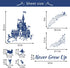 Supzone Castle Wall Stickers Fairy Tale Castle Never Grow Up Quotes Stars Wall Decor for Baby Nursery Room Kids Bedroom Wall Decal-Navy Blue...
