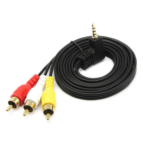 QiCheng&LYS 3.5 mm to RCA AV Camcorder Video Cable,3.5mm to RCA Stereo Audio Video AUX Cable for Smartphones,MP3, Tablets,Speakers,Home Theater - ...