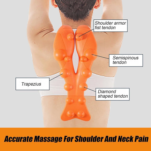 Trapezius Trigger Point Massager - Trapezius Massager -Relieve Upper Back Pain &Tension Headache- 14 Massaging Knobs for Pain Relief - Portable & ...