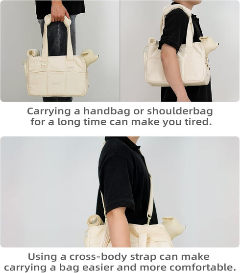 Pet Carrier Shoulder Strap - Lightweight and Comfortable Pet Carrier Accessory for Easy Travel - Reduces The Burden of Carrying Your Pet (Beige)...
